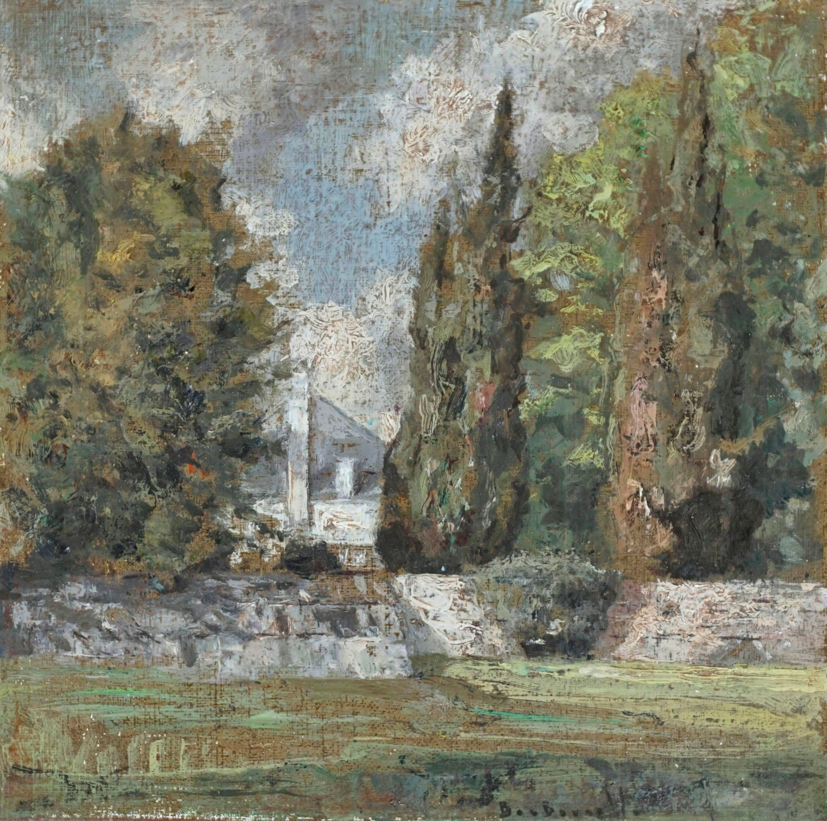 La maison blanche aux cyprès