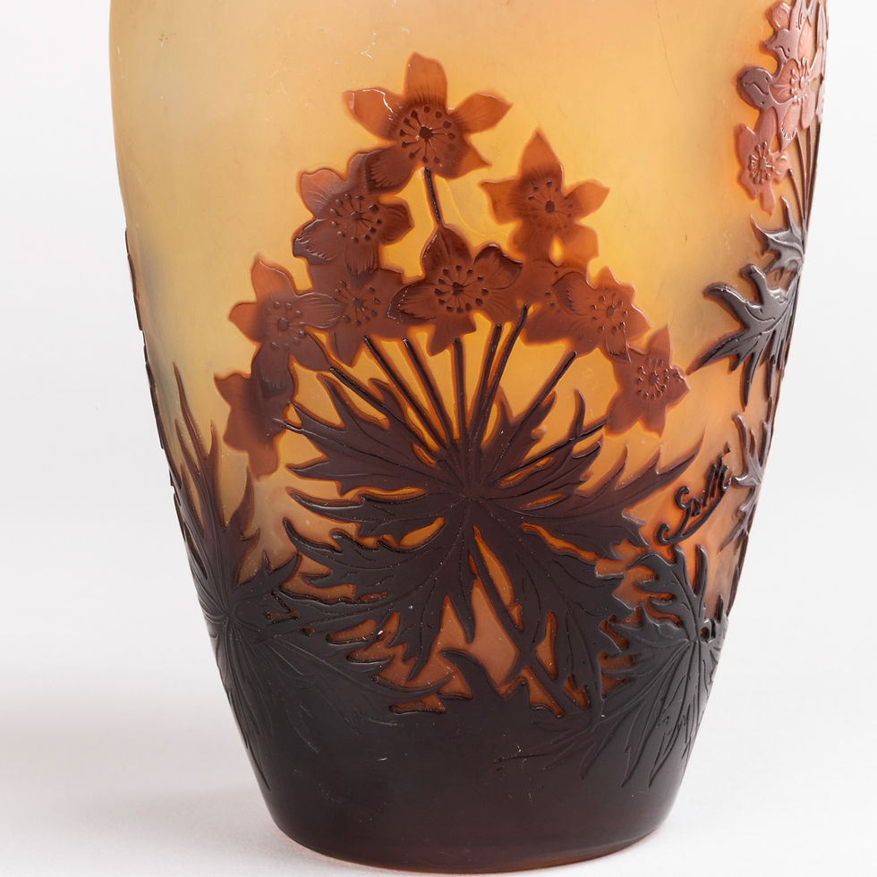 Thumbnail: Emile Gallé (1846-1904), Vase with hydrangeas, 19th century