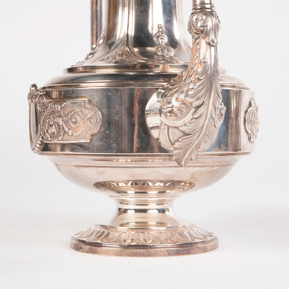 Thumbnail: Silver tea and coffee service box, 19th century