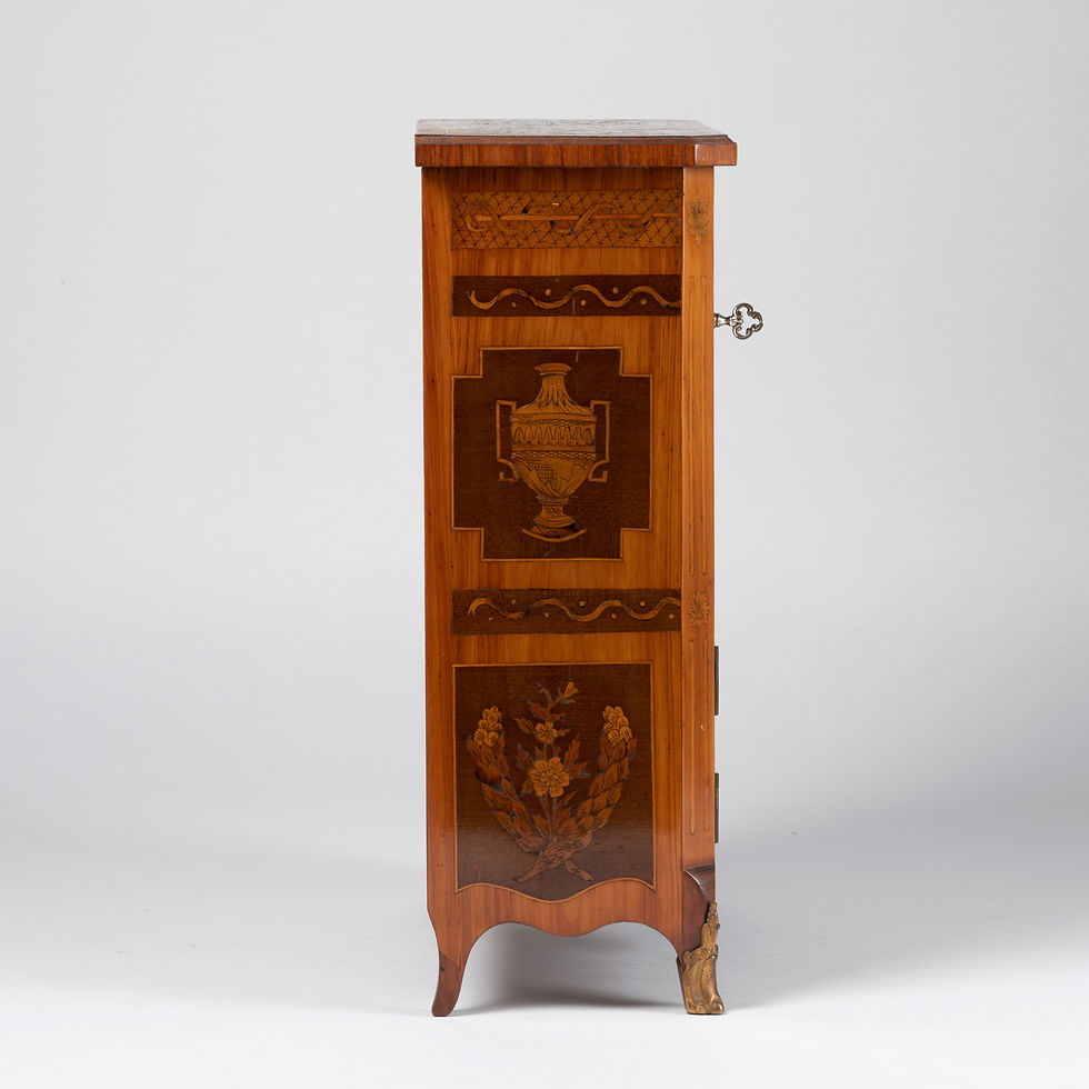 Thumbnail: Master's degree secretary in precious wood marquetry, 19th century