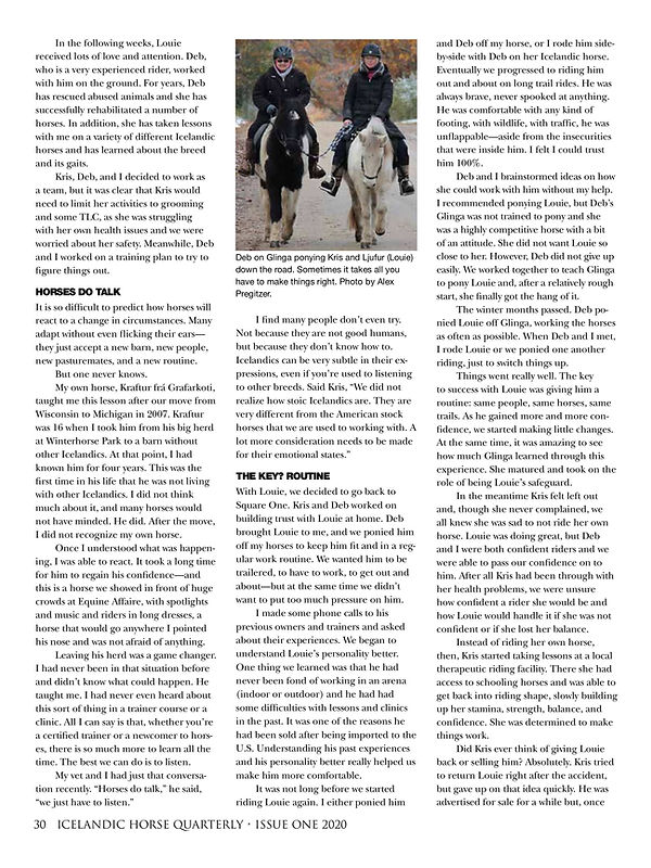 Page 30 Icelandic horse quarterly