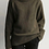Thumbnail: Olive Green Banded Mock Neck Sweater 