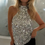 Thumbnail: Silver Sequin Halter Top 