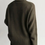 Thumbnail: Olive Green Banded Mock Neck Sweater 