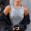 Thumbnail: Silver Racer Back Tank Top 