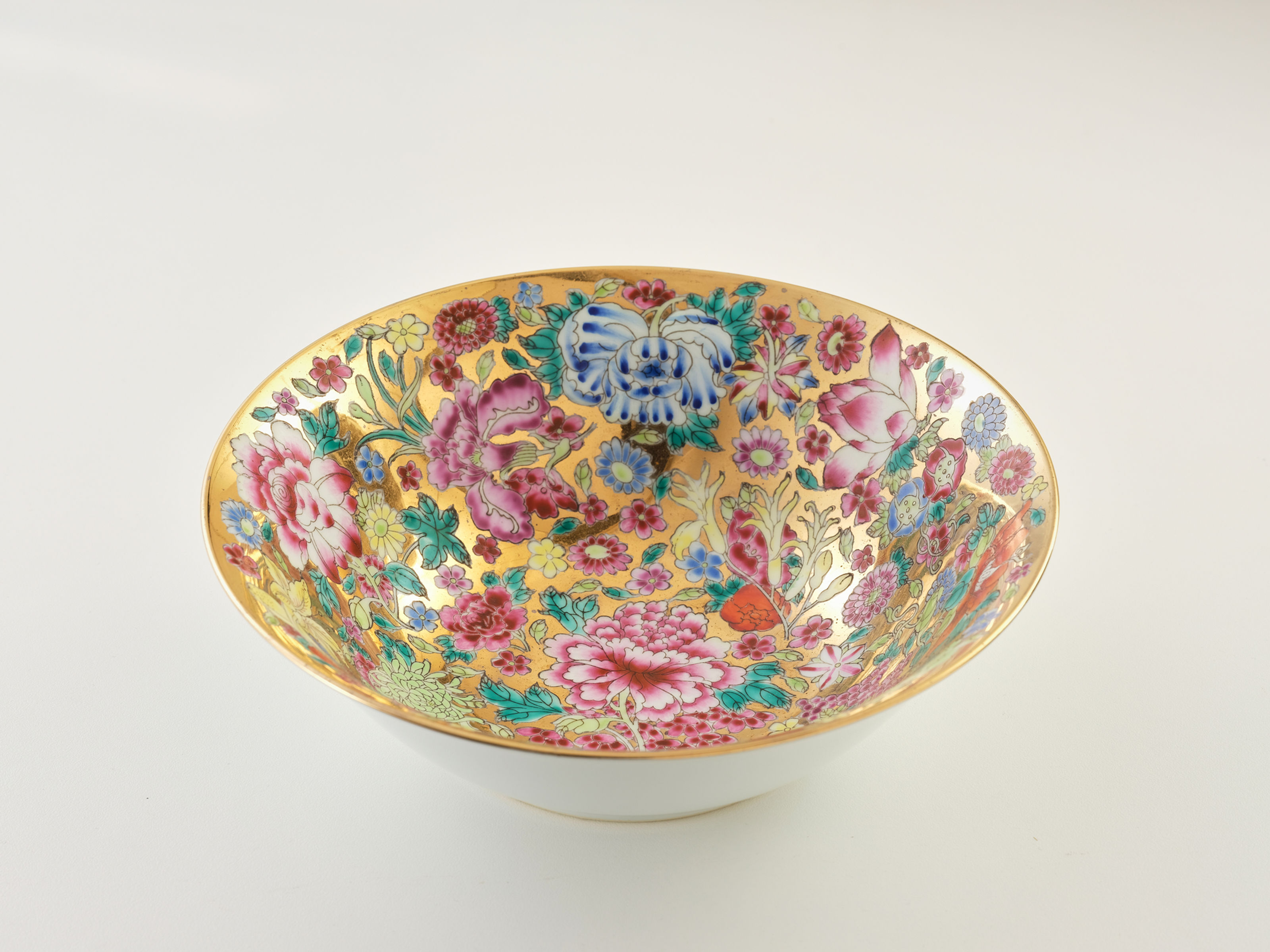 1A.00.19中式宮廷金色大花湯碗（中）