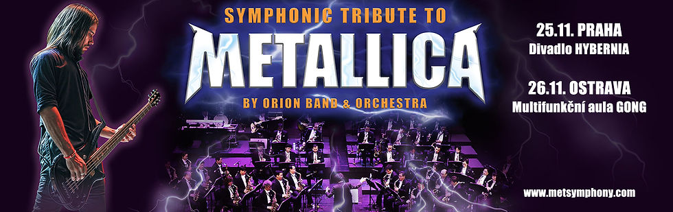 Symphonic Tribute to METALLICA by Orion Band & Orchestra – Praha 25. 11. 2026 a Ostrava 26. 11. 2026