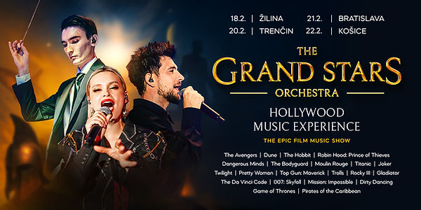 THE GRAND STARS ORCHESTRA predstavuje vzrušujúci koncertný program „Hollywood Music Experience“
