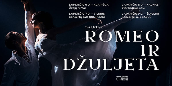 WORLDWIDE BALLET THEATRE pristato dviejų veiksmų klasikinį baletą „Romeo ir Džuljeta“ Vilniuje, Kaune, Klaipėdoje ir Šiauliuose