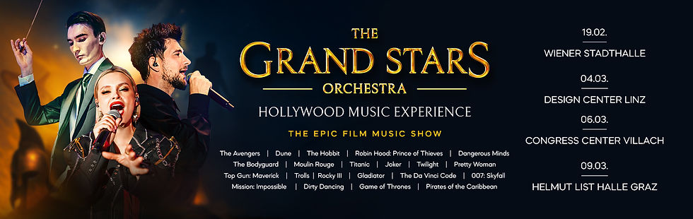 THE GRAND STARS ORCHESTRA präsentiert das einzigartige Programm „Hollywood Music Experience“