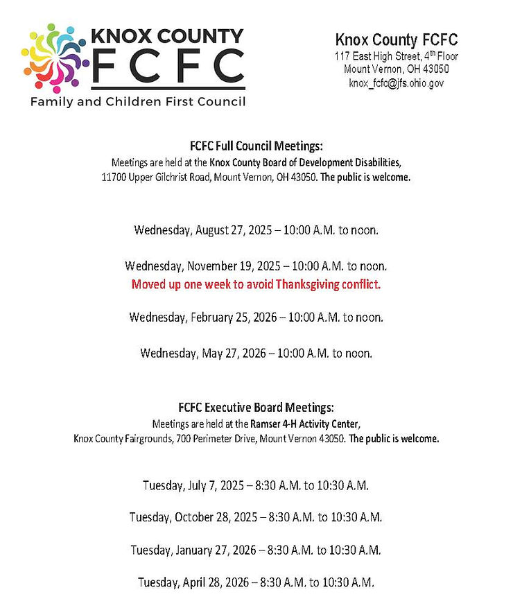 SFY26 Executive Board and Council Dates_