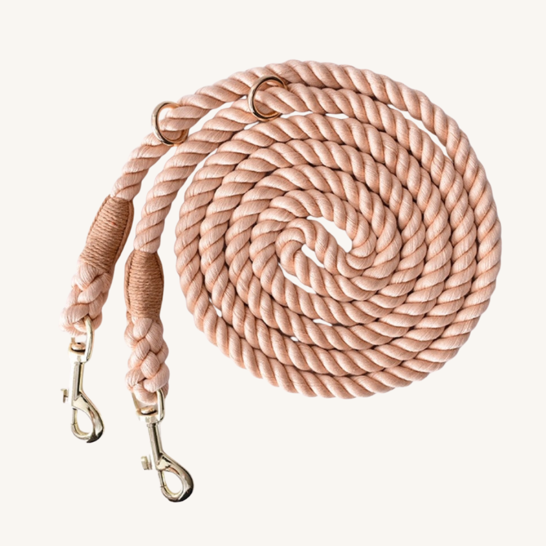 Laisse mains libres rose - MAYA