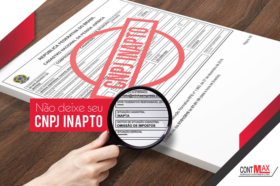 Aviso - Receita Federal: Novo Lote de Inaptidão de Inscrições no CNPJ