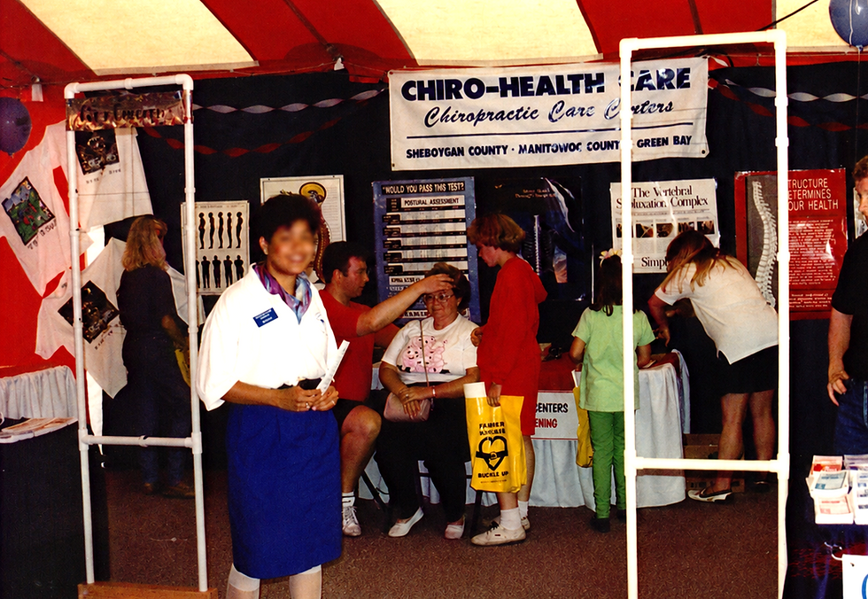 chiropractic health care spinal screening booth