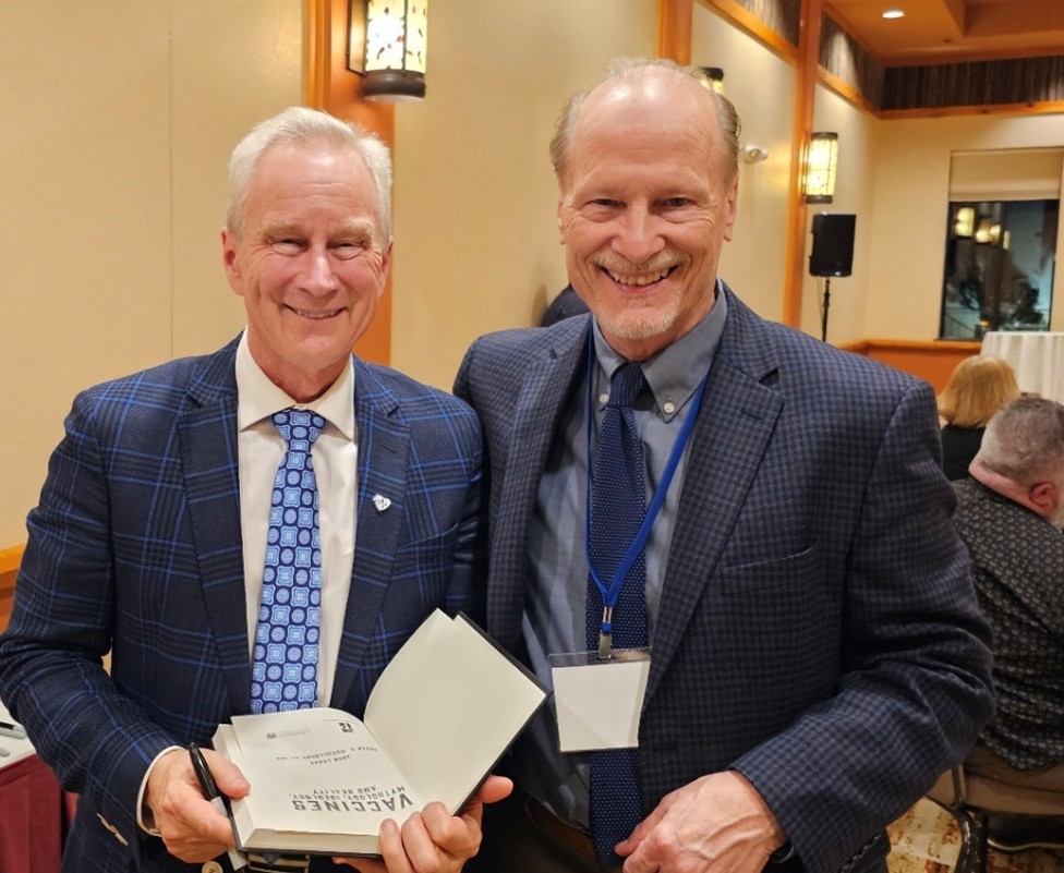 Dr. Peter McCullough, MD and Ed Petty at CSW VaxCON convention