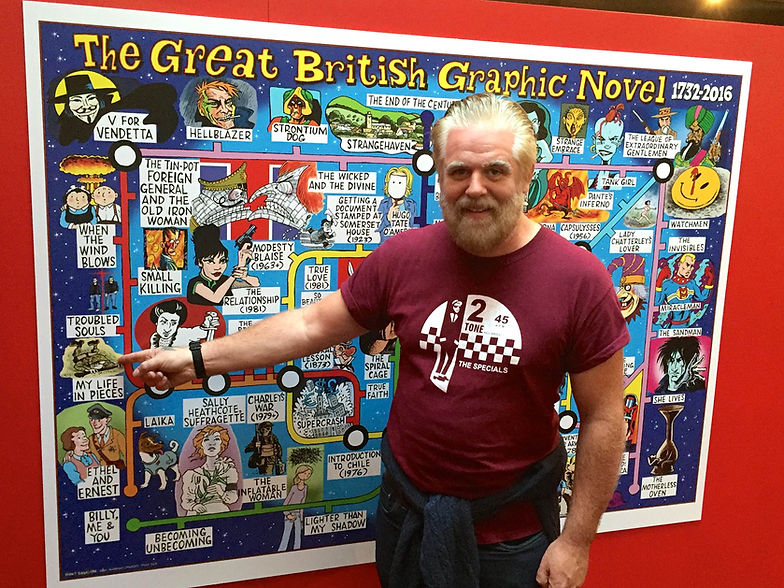 The Great British Graphic Novel exhibition featuring Will Kevans' graphic novel My Life in Pieces