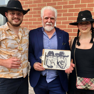 Will the caricaturist at party in Wiltshire