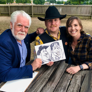 Will the caricaturist at party in Wiltshire