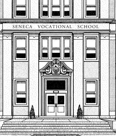 Thumbnail: Seneca Vocational High School wall art