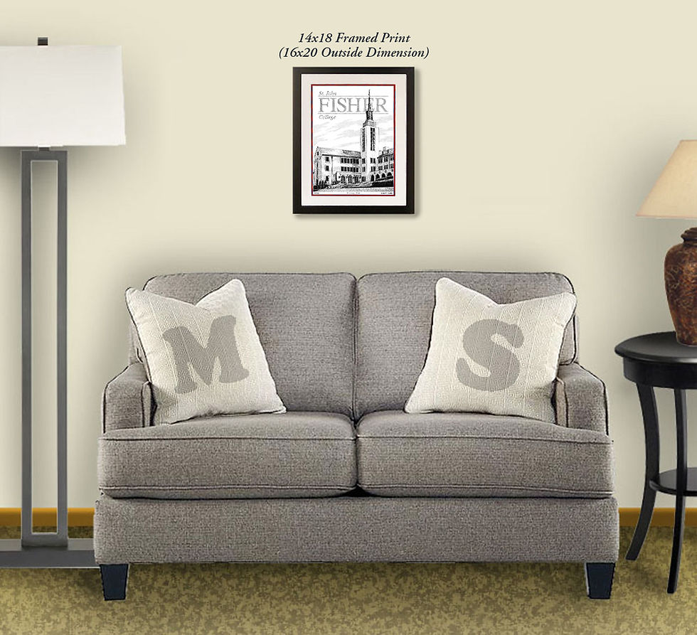 Thumbnail: St. John Fisher College wall art by Michael Smith