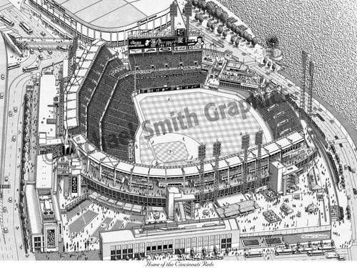 Cincinnati Reds | Wall Art Print | Michael Smith Graphics