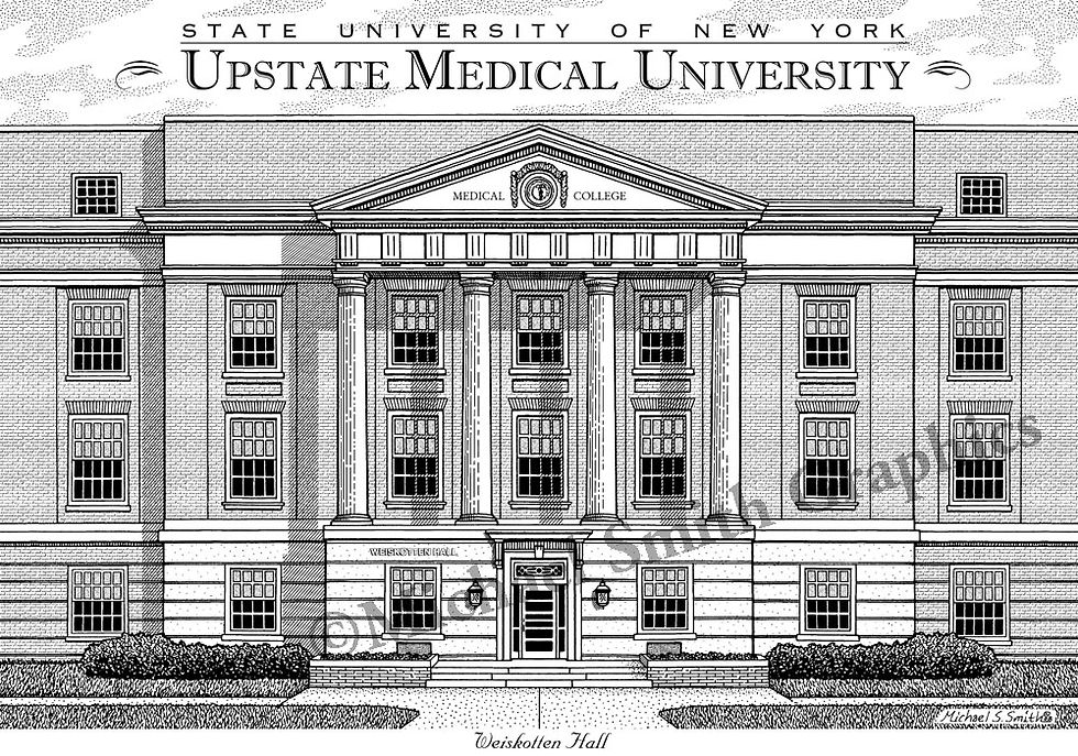 Upstate Medical University art print by Michael Smith