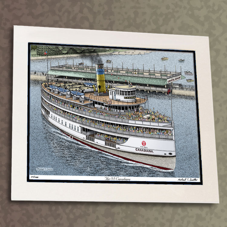 Thumbnail: Canadiana - Crystal Beach Boat art print by Michael Smith