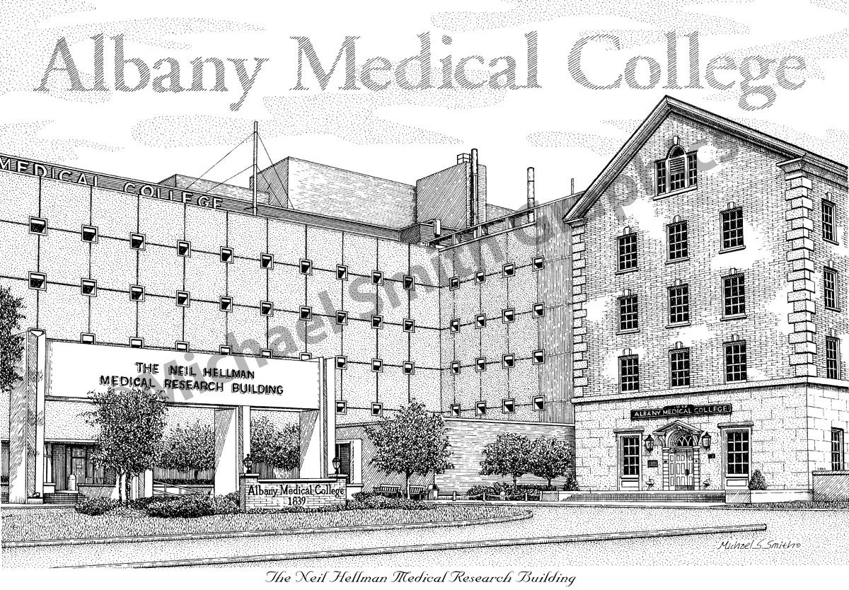 Albany Medical College art print by Michael Smith