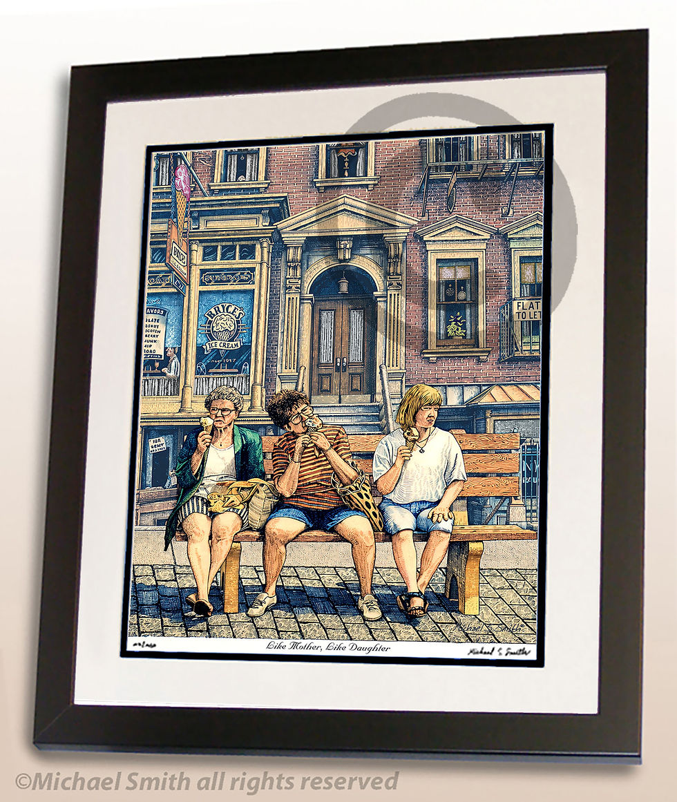 Thumbnail: Like Mother, Like Daughter art print by Michael Smith