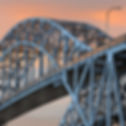 Thumbnail: South Grand Island Bridges art print by Michael Smith