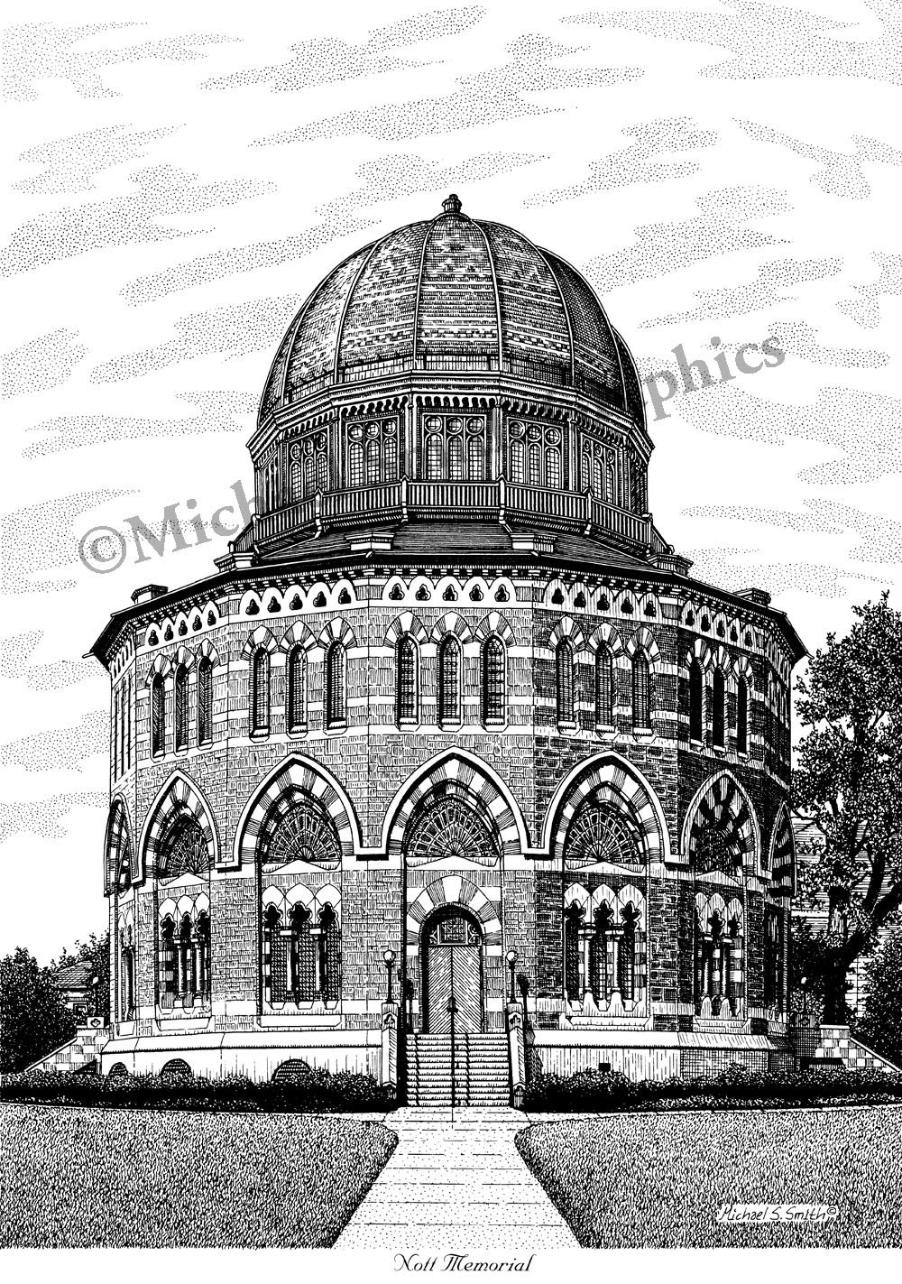 Union College Nott Memorial art print by Michael Smith