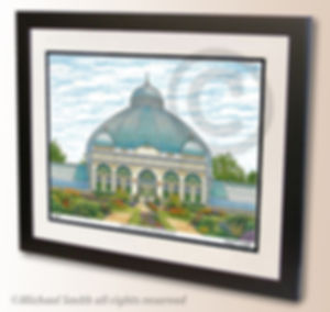 Buffalo Botanical Gardens pen and ink drawing by Michael Smith Graphics