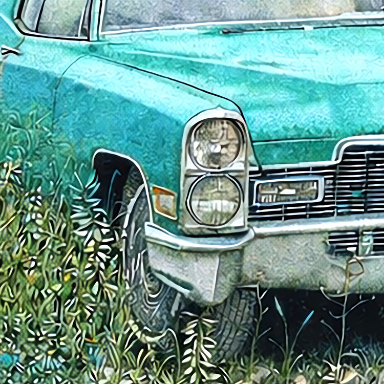 Thumbnail: Classic automotive pen and ink art print by Michael Smith