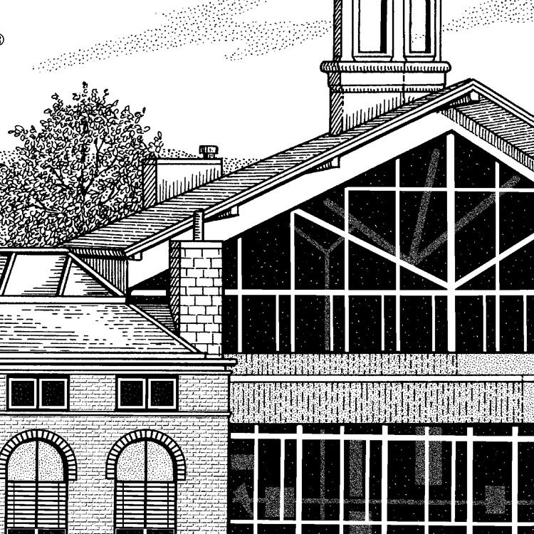 Thumbnail: Clarkson University drawing by Michael Smith