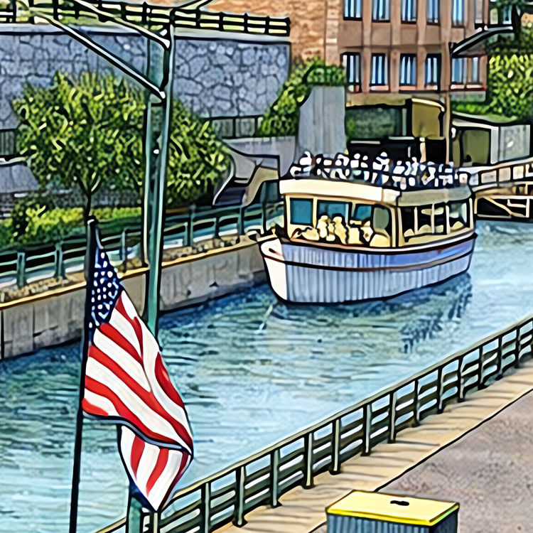 Thumbnail: Erie Canal art by Michael Smith Graphics