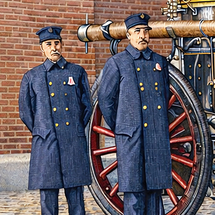 Thumbnail: Fire Wagon art print by Michael Smith
