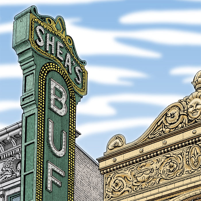 Thumbnail: Sheas Buffalo Theater art print by Michael Smith