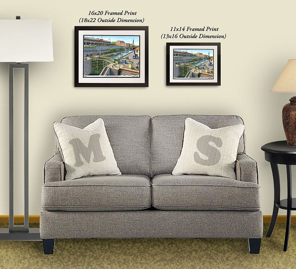 Thumbnail: Erie Canal Lockport wall art by Michael Smith Graphics