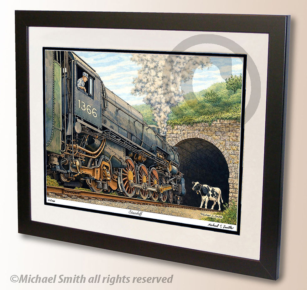 Steam train art print by Michael Smith