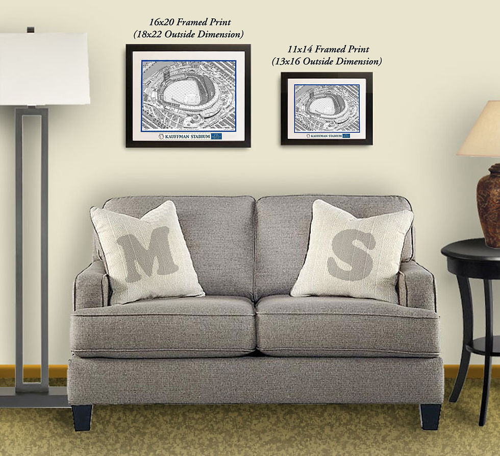 Thumbnail: Kauffman Stadium print in 11x14 or 16x20