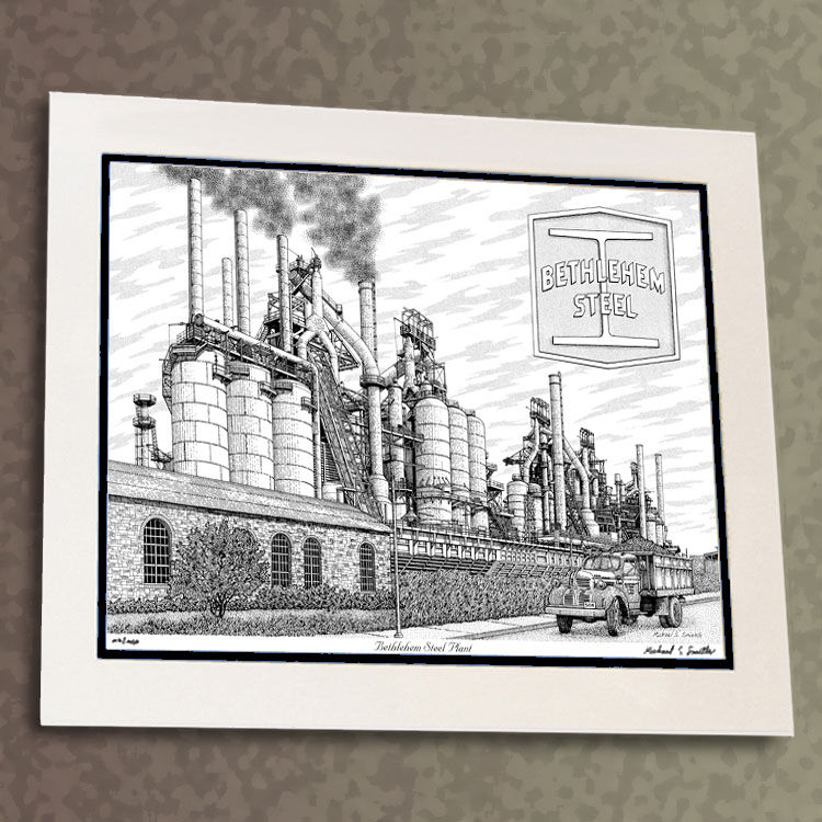 Thumbnail: Bethlehem Steel wall art print by Michael Smith