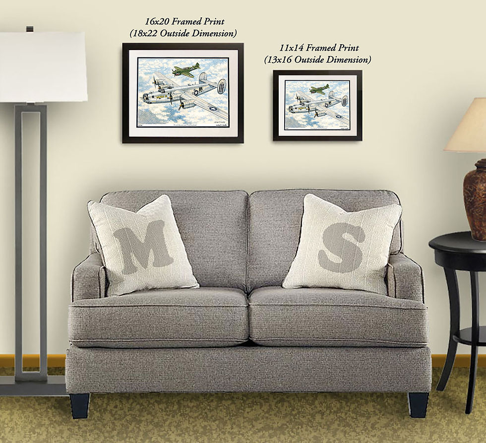 Thumbnail: B-24 Liberator and P-40 Warhawk wall art print by Michael Smith