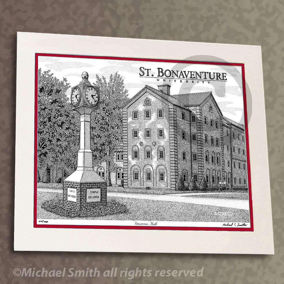 Thumbnail: St. Bonaventure pen and ink drawing by Michael Smith