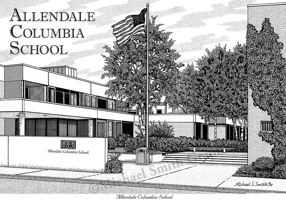 Allendale Columbia School art print by Michael Smith