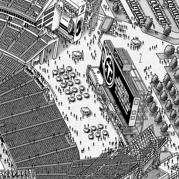 Thumbnail: Tennessee Titans wall art, Nissan Stadium art print