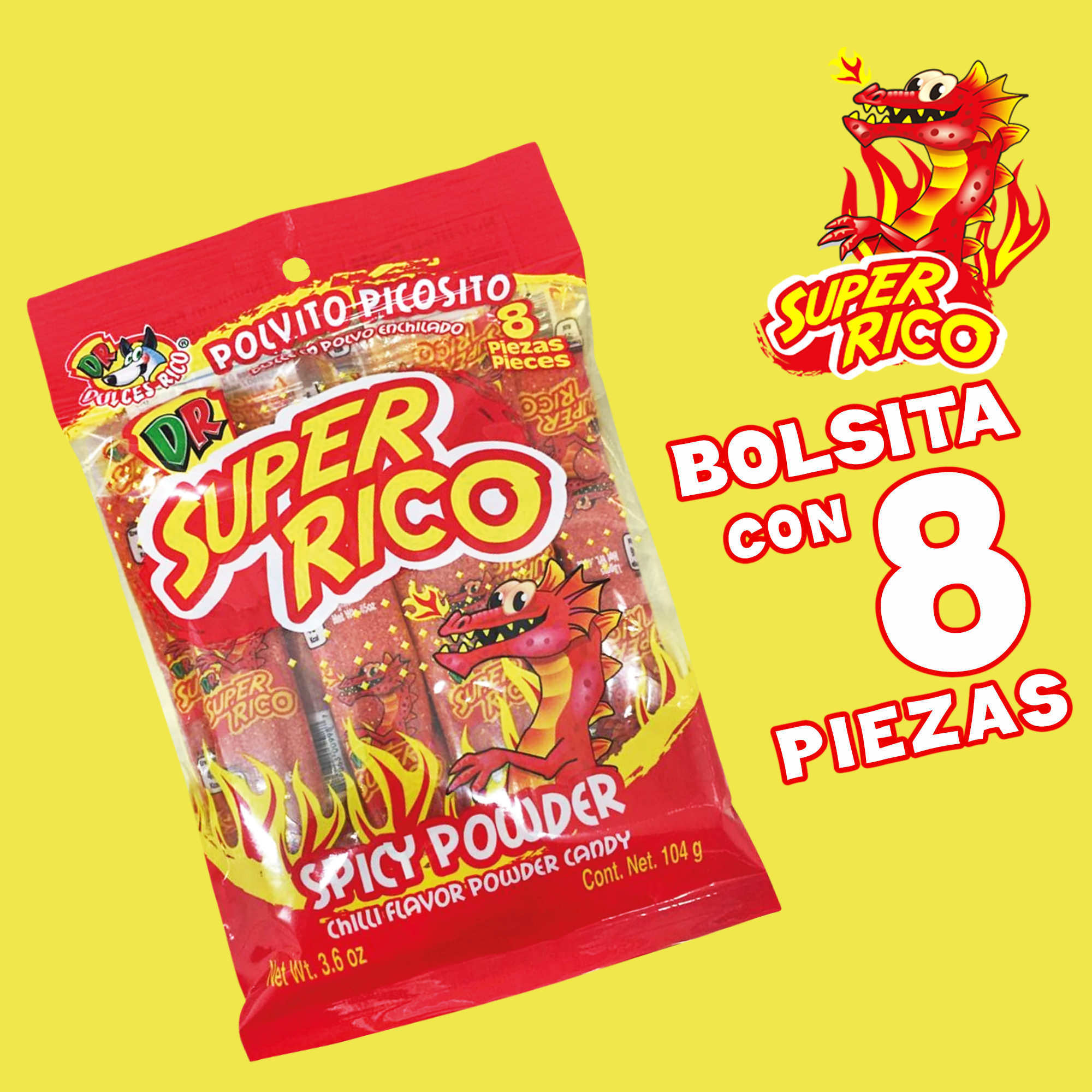 Super Rico Sweet & Spicy chilli powder 8 piece bag