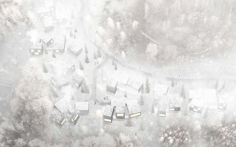 PEBBLES - gyvenamųjų namų architektūra. Vizualizacija. YCL studio