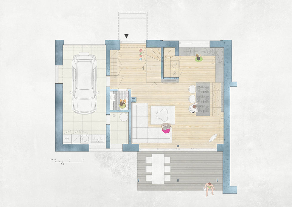 KOLTUR - vasarnamio Palangoje interjeras. YCL studio