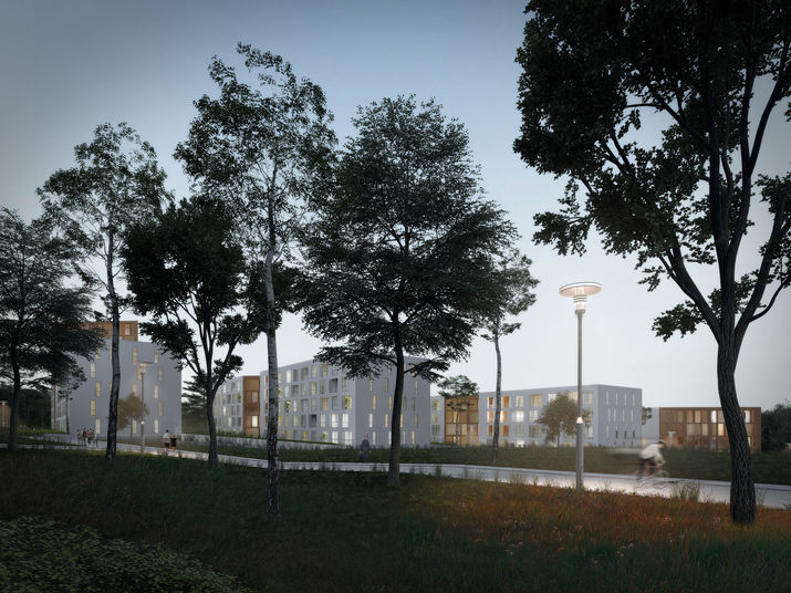 BRICK ALLEY - daugiabučių architektūros projektas. Vizualizacija. YCL studio