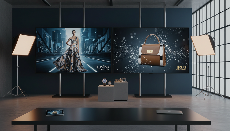 Fashion campaign visuals on a studio monitor — Keeping Campaigns Authentic While Producing With AI